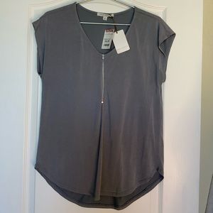 New Zip front blouse size S